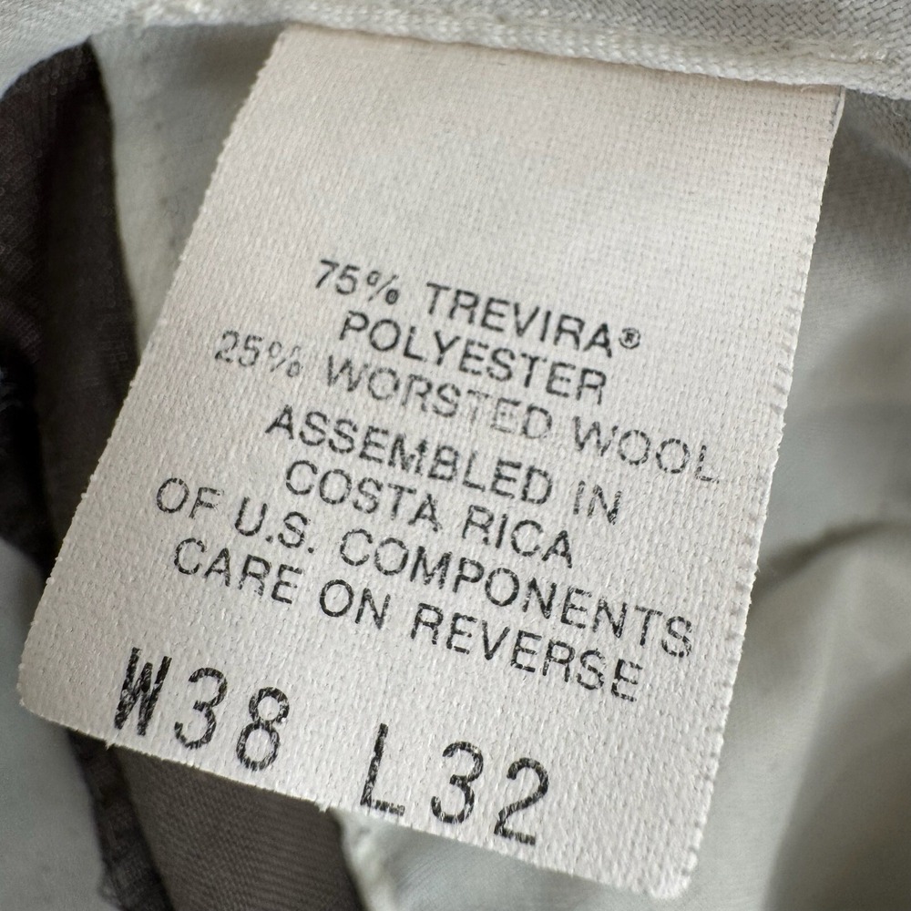 Vintage Levis Travelers Pants Mens 38x32 Brown Pleated Wool Blend Chino Trousers - Picture 5 of 9